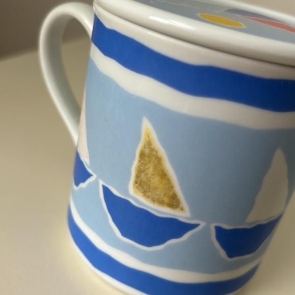 Hallmark Spring Fever Sailboat Mug with Lid Vintage Coastal Nautical Summer - Picture 12 of 12